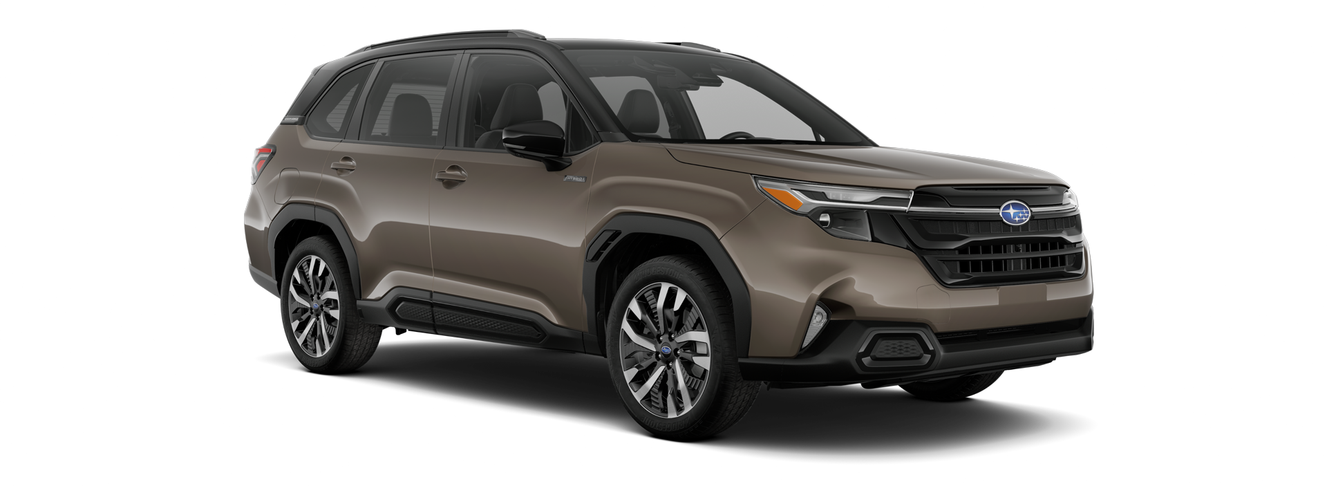 2025 Subaru Forester Touring Hybrid Shown in Brilliant Bronze Metallic/Crystal Black Silica Two-Tone