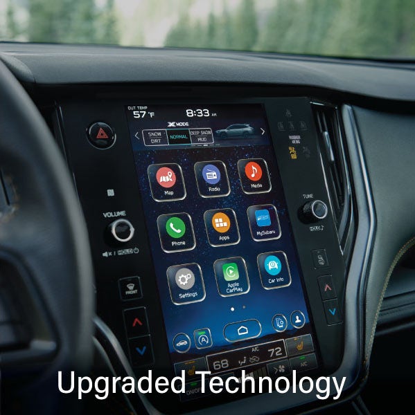 An 8-inch available touchscreen with the words “Ugraded Technology“. | Paul Moak Subaru in Jackson MS