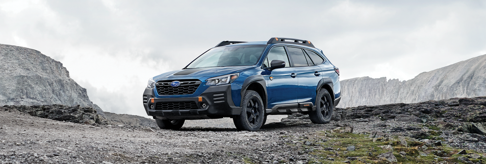 A 2023 Outback Wilderness parked in the mountains. | Paul Moak Subaru in Jackson MS