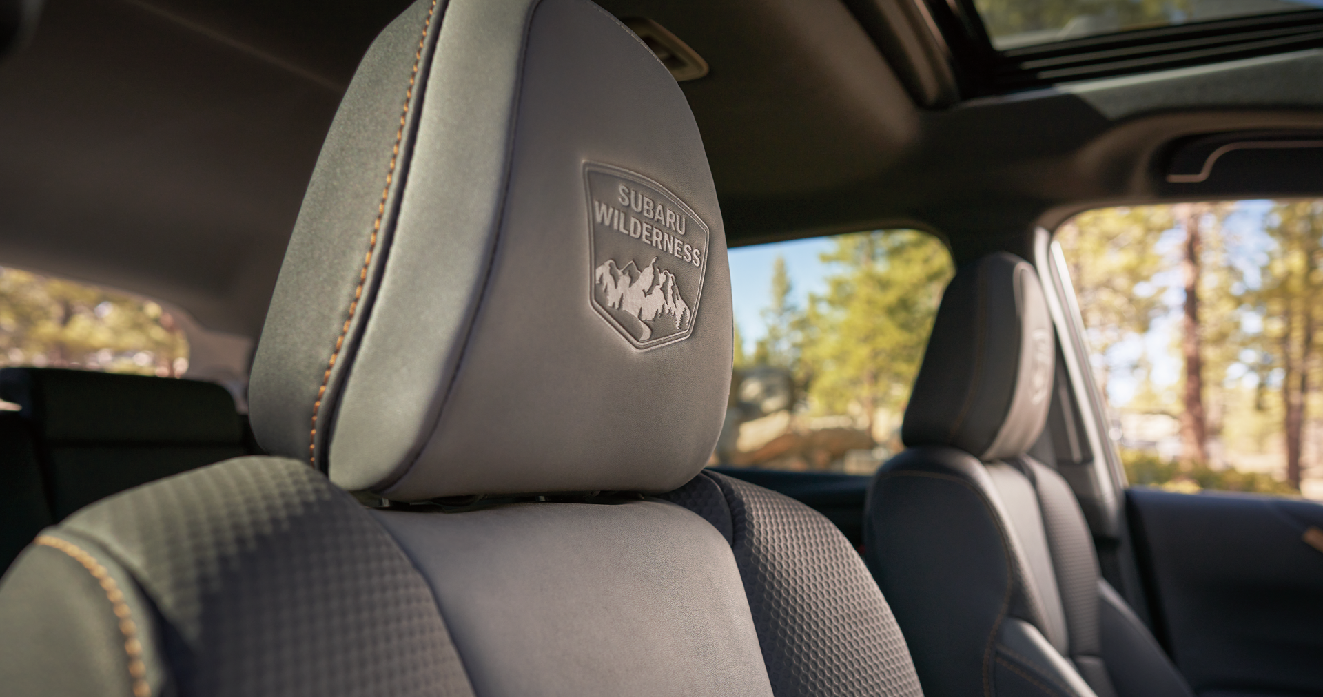 A close-up of the StarTex® water-repellent upholstery on the 2023 Outback Wilderness. | Paul Moak Subaru in Jackson MS