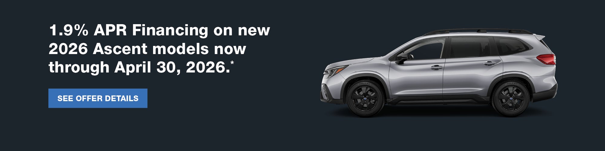 2026 Ascent APR offer