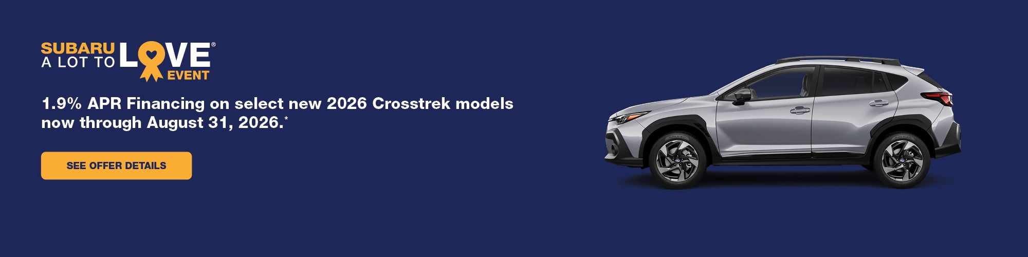 2026 Crosstrek APR offer